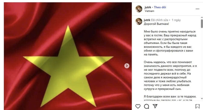 Ảnh chụp màn hình trang Instagram cá nhân của Trung úy Mikhailov Anton Vladimirovich.