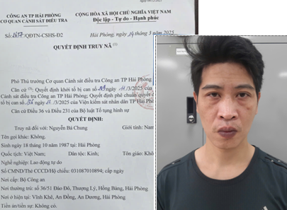 Ngày 3-9, Nguyễn Bá Chung đến Đội 2 - Phòng Cảnh sát Hình sự, Công an TP Hải Phòng đầu thú