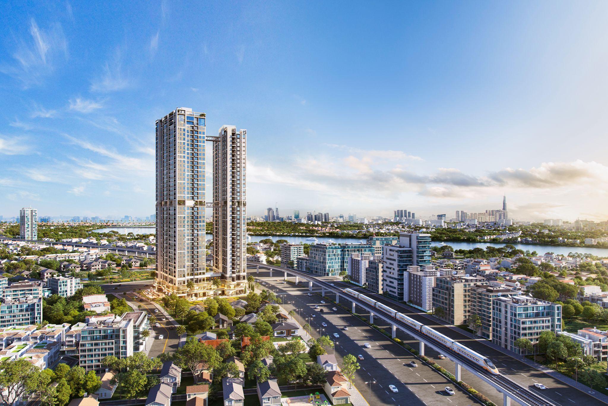 The Emerald 68 tọa lạc trên mặt tiền Quốc lộ 13 đoạn giáp ranh trung tâm TP.HCM với tuyến Metro 2 chạy ngang trước dự án, mở ra tiềm năng sinh lời vượt trội.