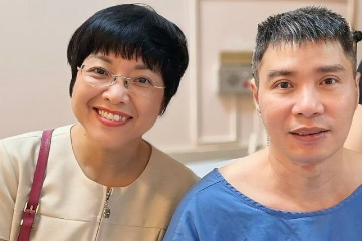 Thảo Vân thăm Công Lý sau ca mổ