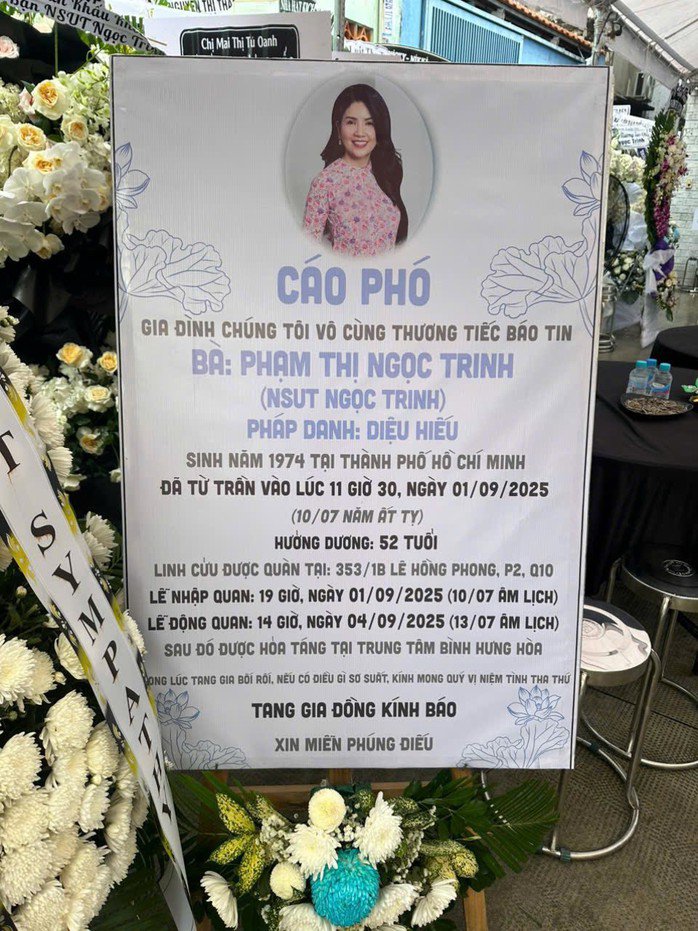 NSƯT Ngọc Trinh qua đời đột ngột trong sự thương tiếc của mọi người