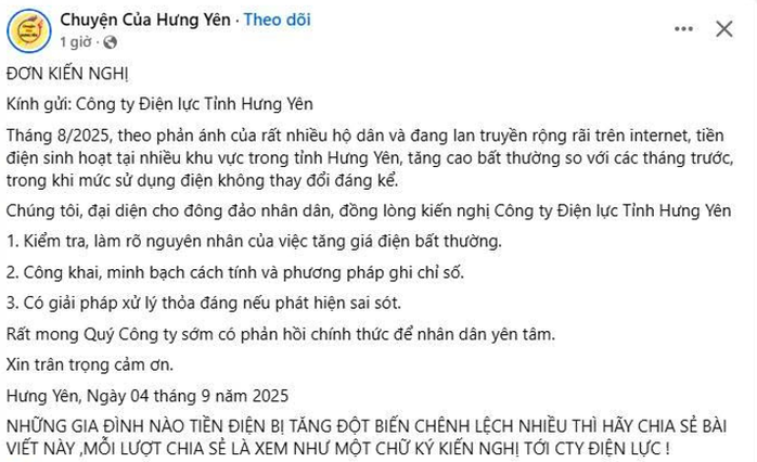 Mạng xã hội ồn ào nghi ngờ hóa đơn tiền điện, EVNNPC nói chưa nhận được phản ánh tăng bất thường - 1