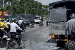 Tin tức trong ngày - Xử phạt tài xế vụ dầu Diesel tràn đường, nhiều xe máy trượt ngã