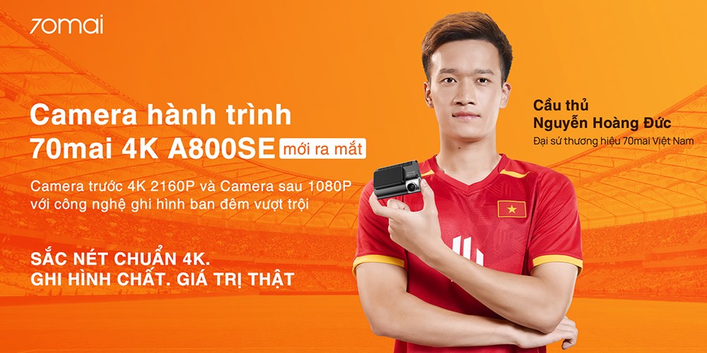 Cầu thủ Nguyễn Hoàng Đức trở thành đại sứ thương hiệu camera hành trình 70mai - 3