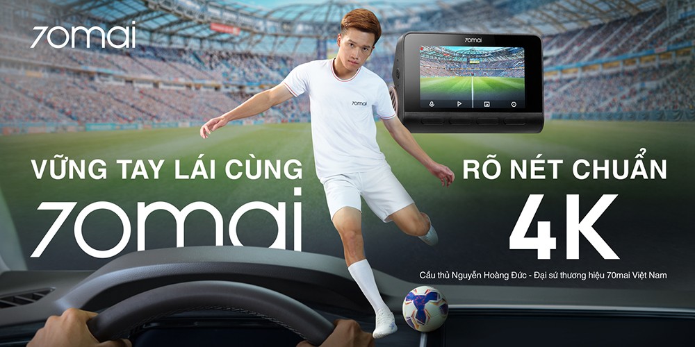 Cầu thủ Nguyễn Hoàng Đức trở thành đại sứ thương hiệu camera hành trình 70mai - 4