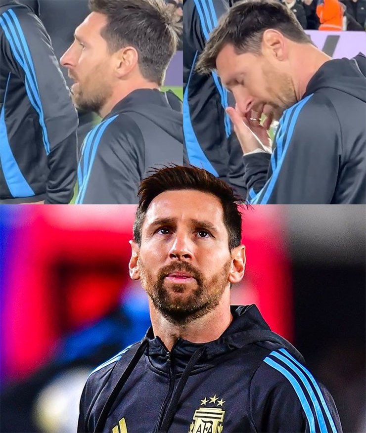 Messi tỏ ra xúc động