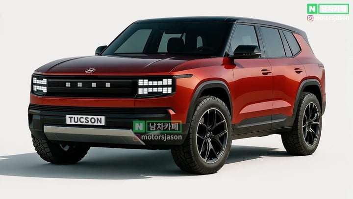 Xem trước mẫu xe Hyundai Tucson thế hệ mới với thiết kế vuông vức - 1
