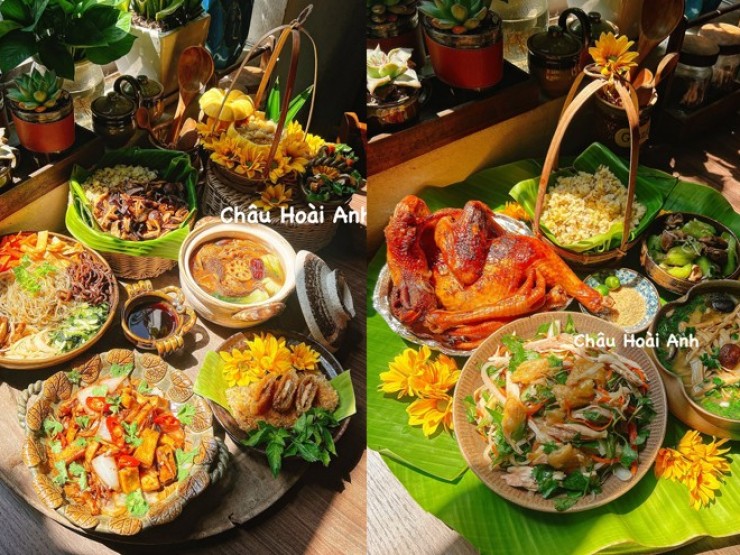 Mẹ đảm khoe mâm cúng Rằm tháng 7 đầy đủ, chu đáo