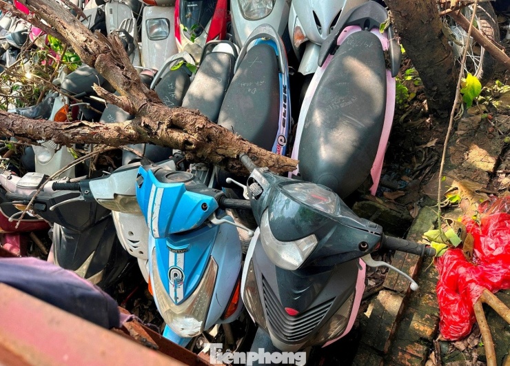 Còn bạt ngàn xe máy tại bãi xe bị cháy dưới gầm cầu Vĩnh Tuy - 6