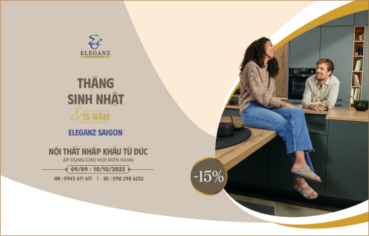 Tháng Sinh Nhật Eleganz Furniture – Ưu đãi 15% đặc biệt nhân kỷ niệm 15 năm Eleganz Saigon - 1