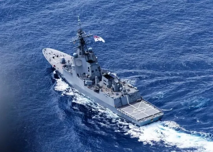 Tàu khu trục tên lửa dẫn đường Brisbane của Úc. Ảnh: DefenceAust/X