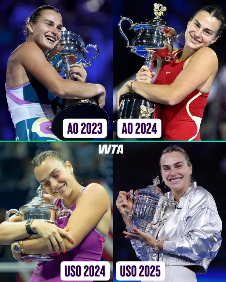 Sabalenka bốn lần vô địch Grand Slam. Ảnh: WTA