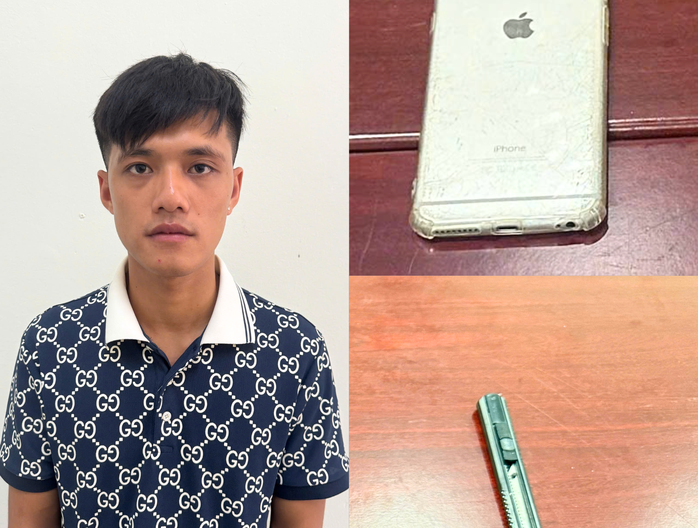 Đối tượng Đặng Bảo Quý bị bắt giữ cùng tang vật