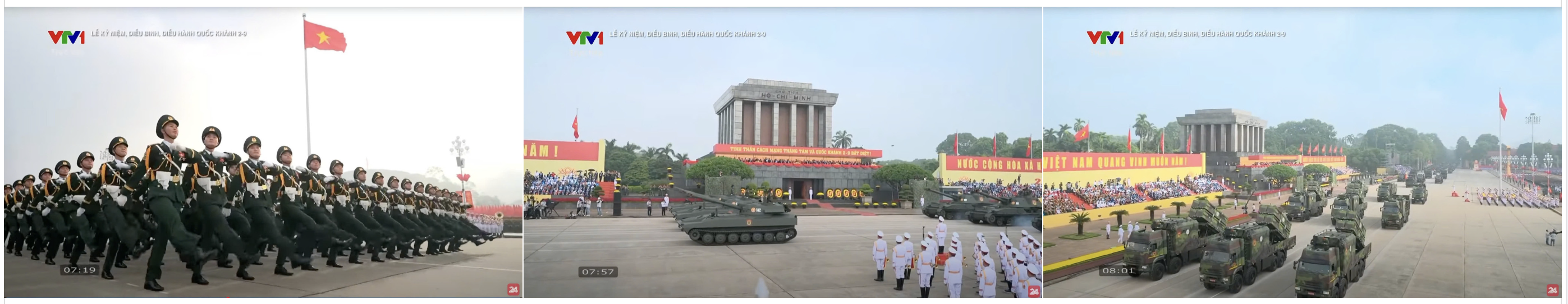 Từ trái sang: Góc quay từ buggy cam,cable cam dọc cột cờ và cable cam ngang Quảng trường (trên đường Hùng Vương). Ảnh: CMH.