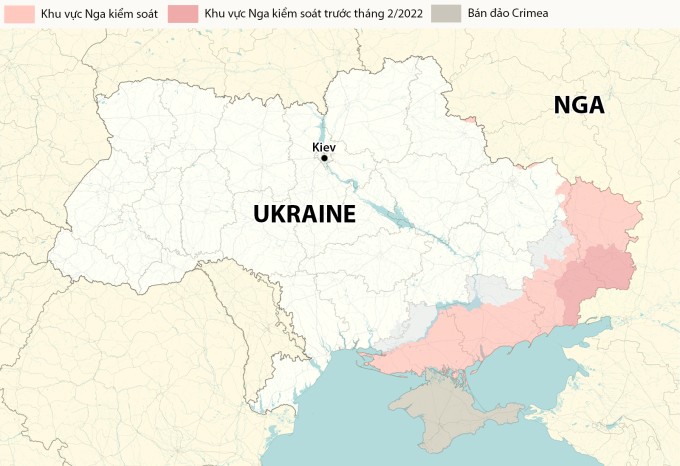 Vị trí thủ đô Kiev, Ukraine. Đồ họa: RYV