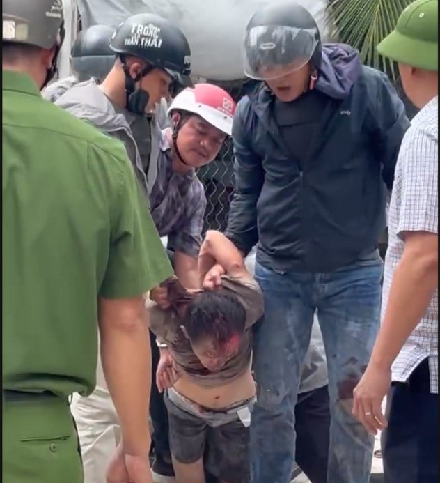 Nguyễn Văn Ty tại thời điểm bị bắt giữ.