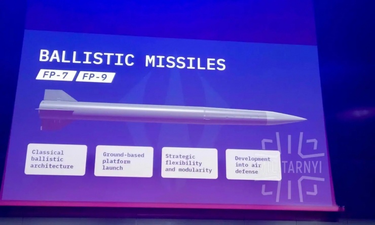 Công ty quốc phòng Fire Point của Ukraine thông báo đã phát triển tên lửa đạn đạo FP-7 và FP-9 mới vào ngày 4/9/2025 tại Ba Lan. (Ảnh: Militarnyi.com)