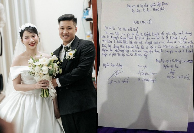 Bản cam kết mẹ Huyền viết khi biết con gái yêu anh hàng xóm&nbsp;