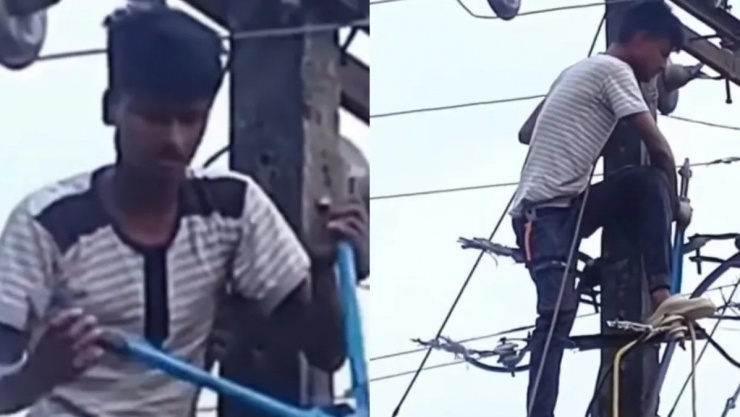 Sự thật chàng trai là thợ điện sửa dây, không phải kẻ cắt điện vì tình.