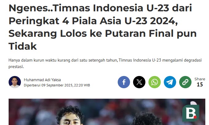 "Thật xấu hổ" ("Ngenes"), dòng tít của tờ Bola