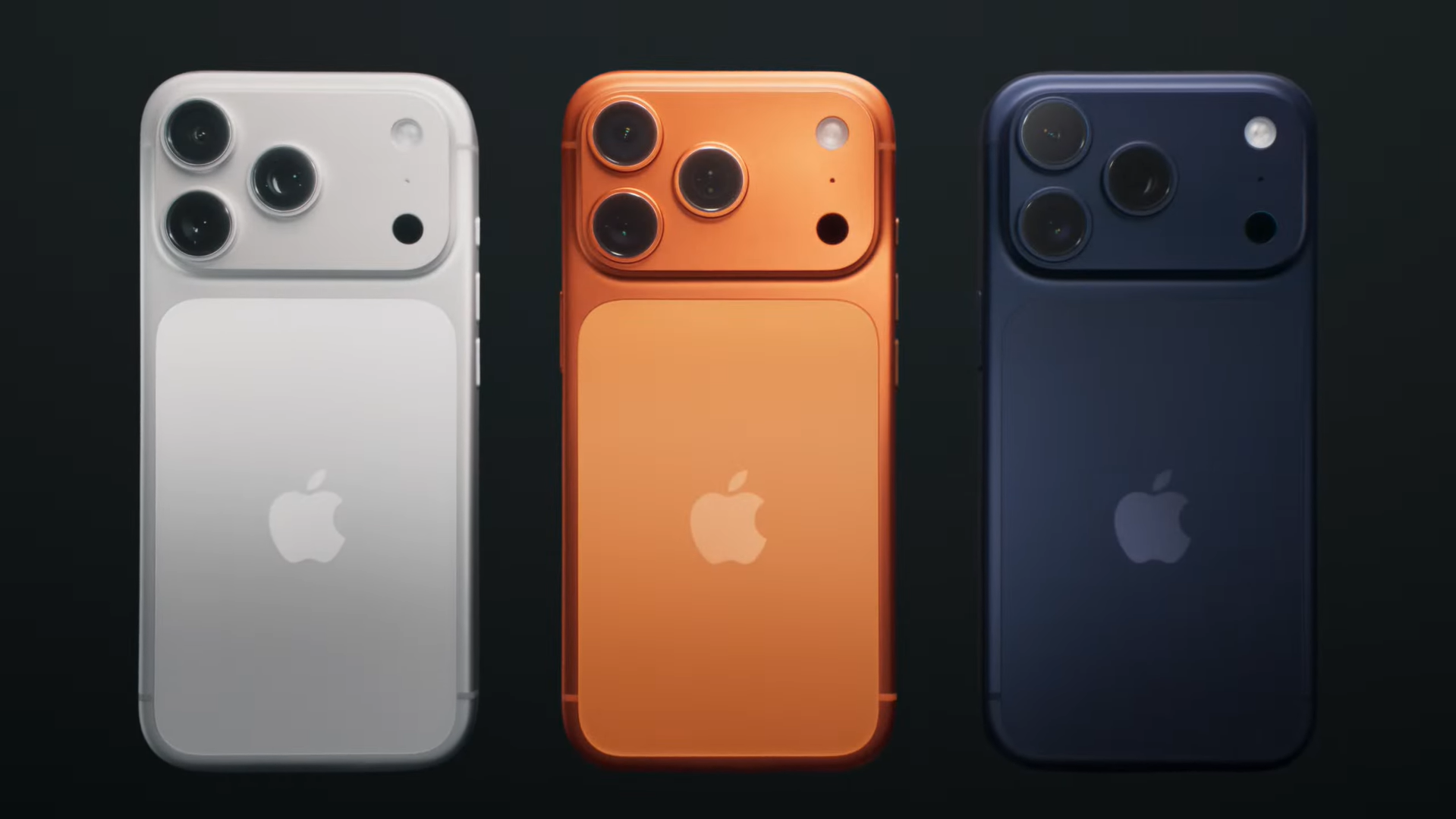 3 màu của dòng iPhone 17 Pro năm nay.