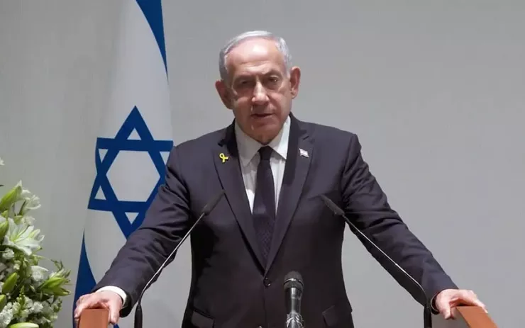 Thủ tướng Israel Benjamin Netanyahu trong thông điệp video hôm 10-9. Ảnh: THE TIMES OF ISRAEL
