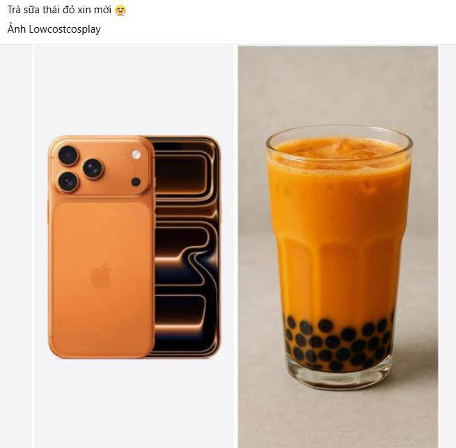 Bỗng trở thành ly trà sữa Thái đỏ... Ảnh: Mạng xã hội