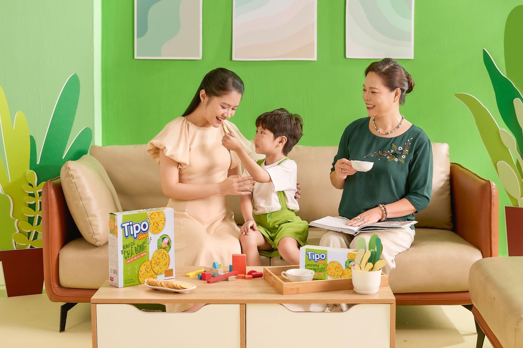 Tipo Cracker Rau củ Chà bông đậm vị giòn vui cả nhà