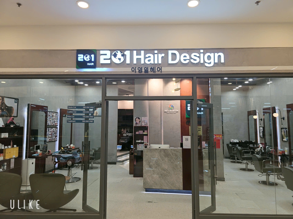 Không gian salon 201 Hair Design tại Crescent Mall TPHCM