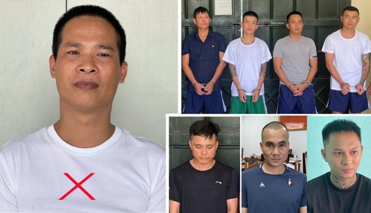 Ý "ẻng" cùng các đối tượng trong băng nhóm phạm tội. Ảnh: CACC