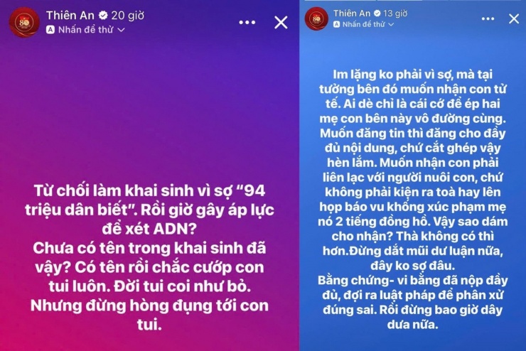 Thiên An nhấn mạnh đã nộp đủ bằng chứng - vi bằng cho toà và chờ pháp luật phân xử.