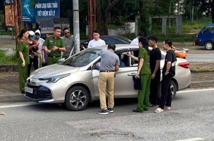 Công an tỉnh Phú Thọ dựng lại hiện trường vụ việc.