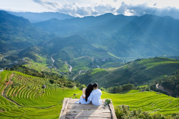 Đồi Mâm Xôi bé ở Mù Cang Chải. Ảnh: Khang Phủ