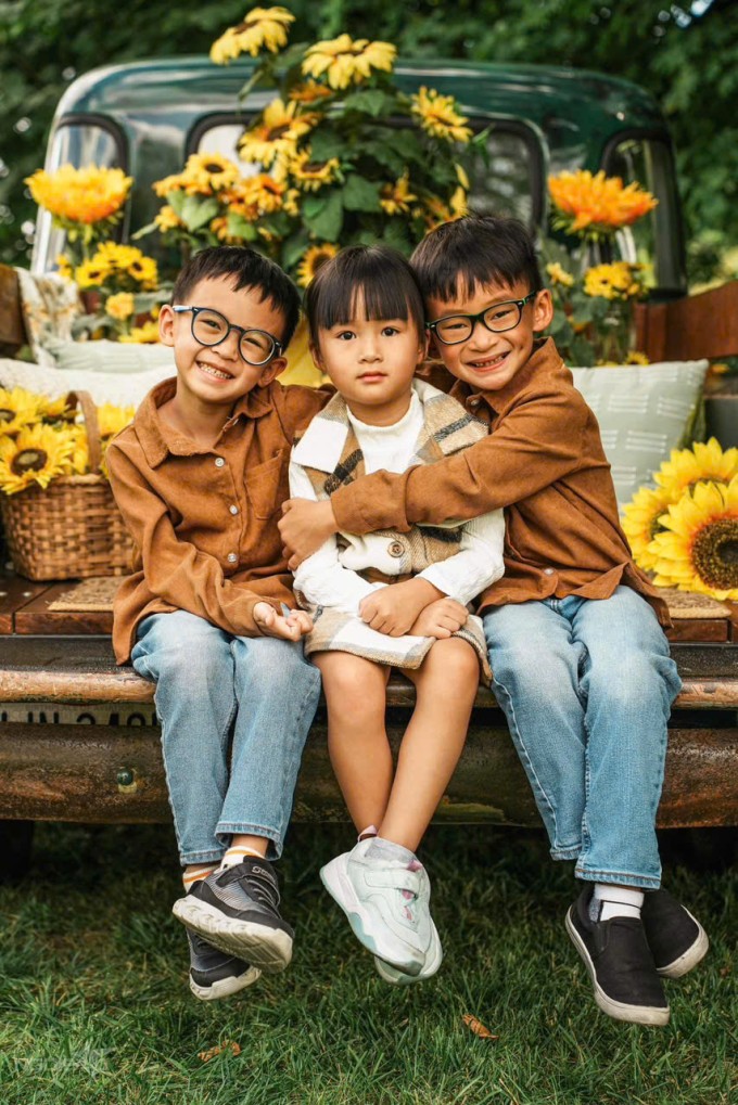 Ba em bé nhà Xuân Mai: Bo, Nu và Bean (từ trái sang).