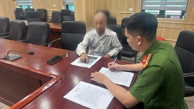 Cơ quan công an làm việc với N.H.H