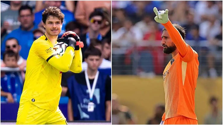 Man United có thể sử dụng Lammens (bên trái), với Man City là Donnarumma