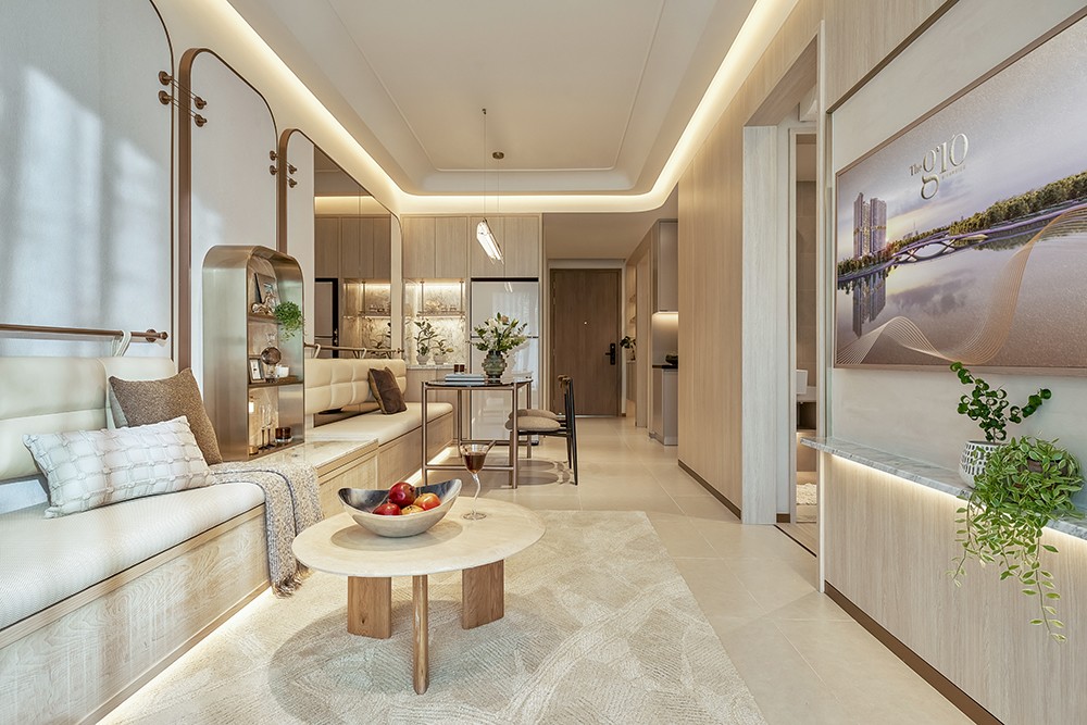 Không gian sống tại căn hộ diện tích 65m2