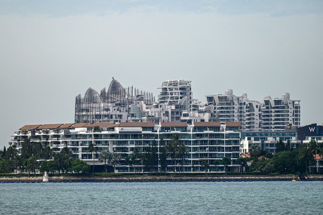 Khu nhà ở Sentosa Cove trên đảo Sentosa ở Singapore.