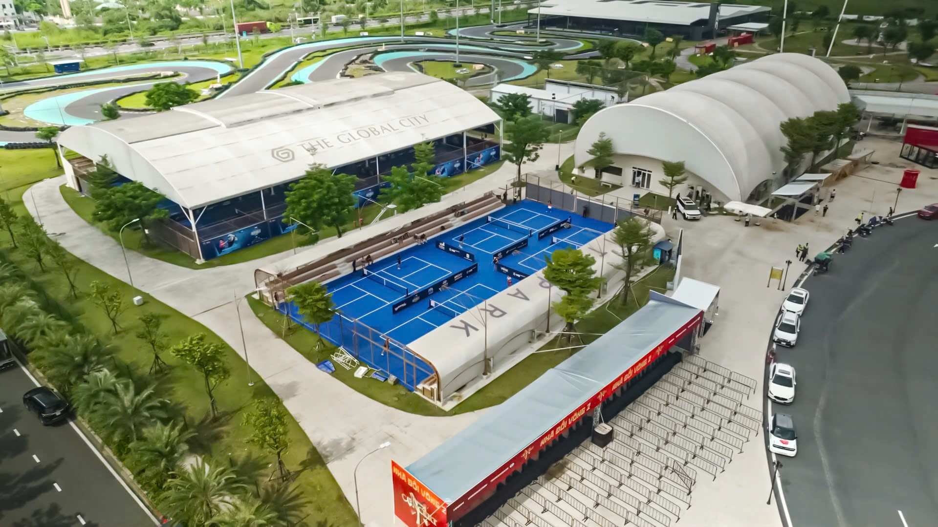 Các cụm sân được cải tạo đảm bảo tiêu chuẩn thi đấu chuyên nghiệp của PPA.