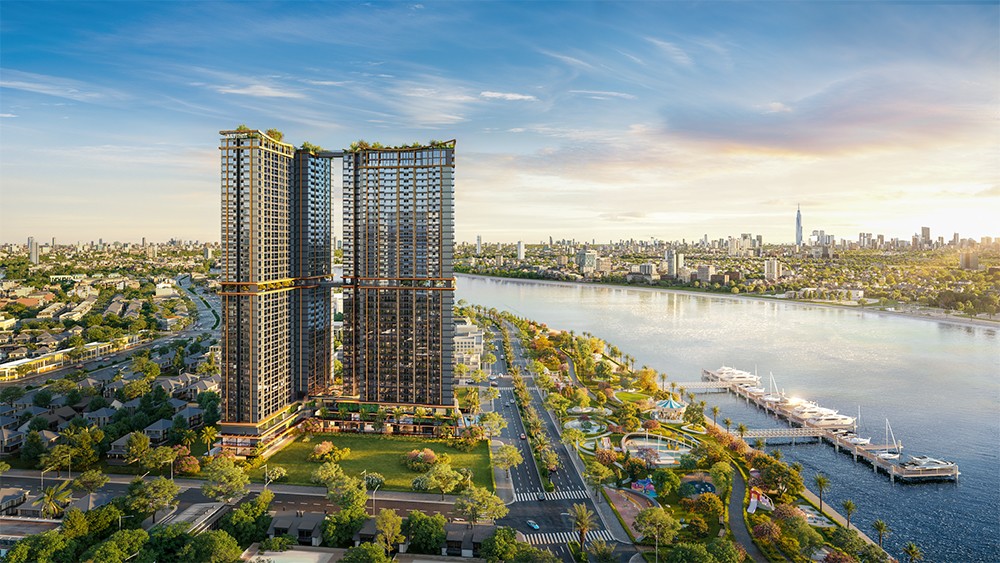 Một góc phối cảnh của khu căn hộ A&amp;T Saigon Riverside