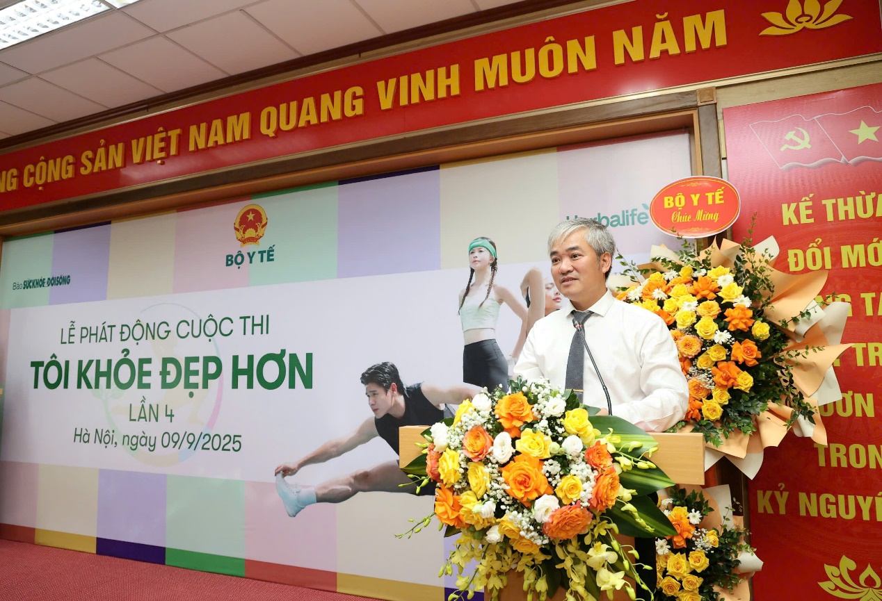 Nhà báo Trần Tuấn Linh, Tổng biên tập báo Sức khỏe &amp; Đời sống Trưởng ban Tổ chức cuộc thi Tôi Khỏe Đẹp Hơn lần 4.