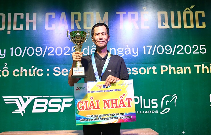 "Vua bi-a dù" Nguyễn Cao Nhân Minh Quân vô địch cúp quốc gia 2025