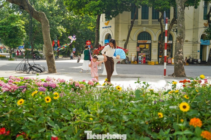 Hồ Gươm rực rỡ sắc hoa, khoảnh khắc đẹp như cổ tích giữa lòng Hà Nội - 17