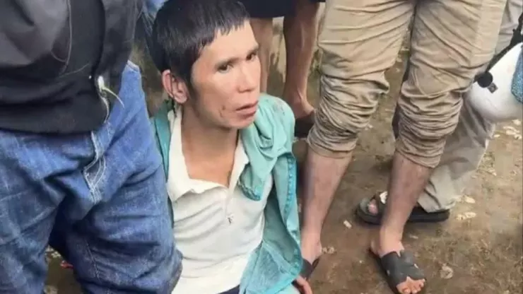 Nguyễn Nam Đại Thuận tại thời điểm bị công an bắt giữ. Ảnh: C.A