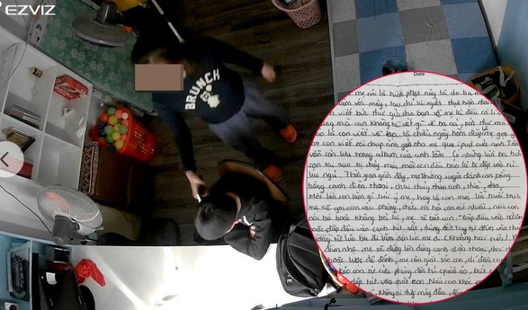 Cảnh tượng bé trai bị đánh do camera ghi lại và "bức tâm thư" gây bão mạng. Ảnh cắt từ clip&nbsp;