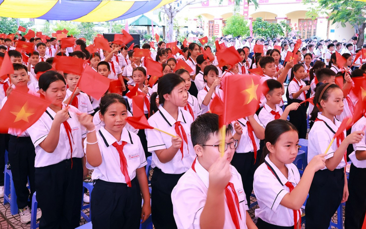 Học sinh Hải Phòng trong ngày khai giảng năm học 2025-2026.