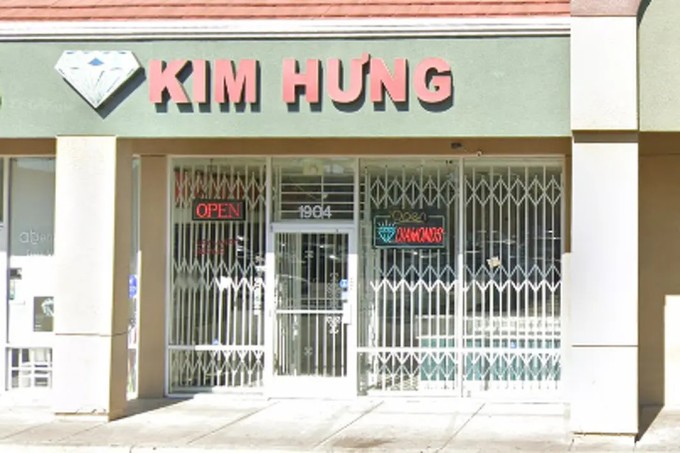 Mặt tiền của tiệm Kim Hưng trên đường Aborn, thành phố San Jose, bang California. Ảnh: LA Times