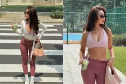 Vợ hot girl của Rhymastic khoe body 'cực nét' với đồ tập ôm sát