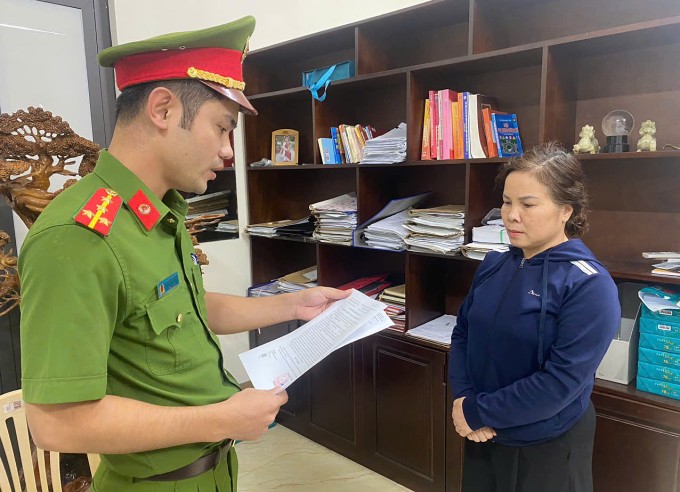 Bà Lê Thị Thanh Thủy bị bắt giam. Ảnh: Lam Sơn