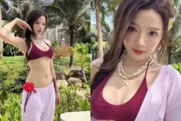 'Hot girl ảnh thẻ' tự tin khoe eo thon trong bộ cánh đi biển phóng khoáng
